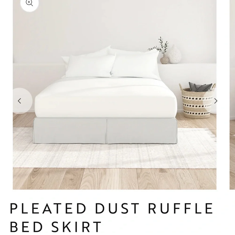 Pleated Dust Ruffle in Gray
